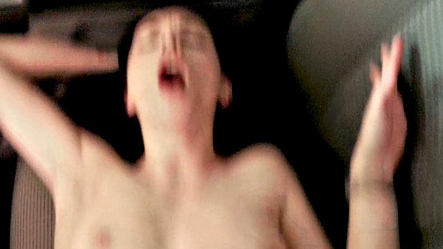 Get ready for a new experience with a hot car ride and a hot handjob from a tattooed slut