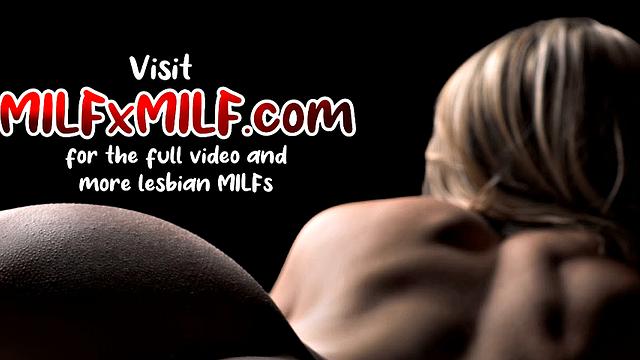 Sapphic MILF scissoring bigtitted GF after sitting