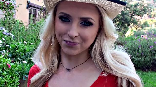 Wild outdoor fucking with his blonde GF: reverse cowgirl, blowjob, handjob, and more!