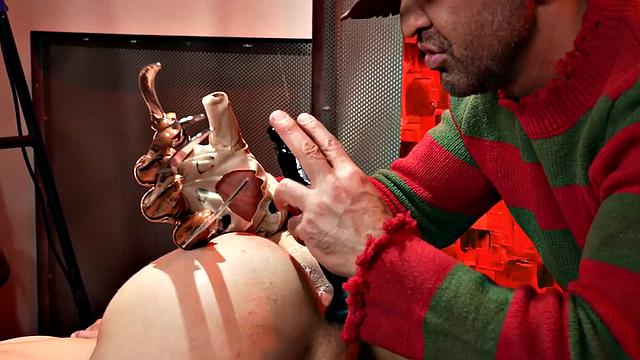 BDSM mesmerized twink toyed by doctor after seance