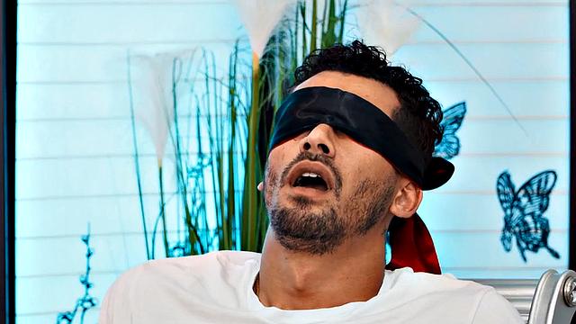 BDSM Ebony domina cuntfucked in 3way before gagging on cock