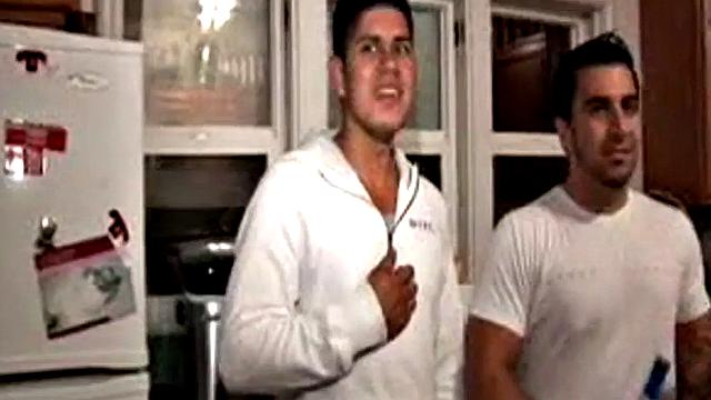 Reverse cowgirl rides hard dick