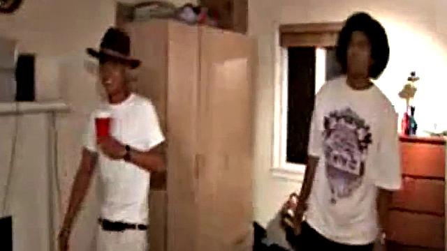 Reverse cowgirl rides hard dick