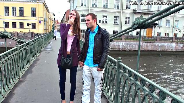 Hot brunette with wicked ass cramming