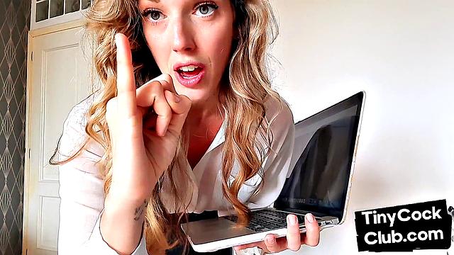 Amateur SPH domina humiliates small rods with talking