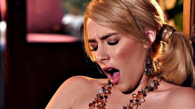 Get In! A bald pussy solo with high heels and fingering and gaping action