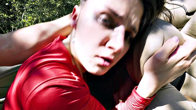 Amateur babe in t-shirt fucks hard from Bad Night to Great Day