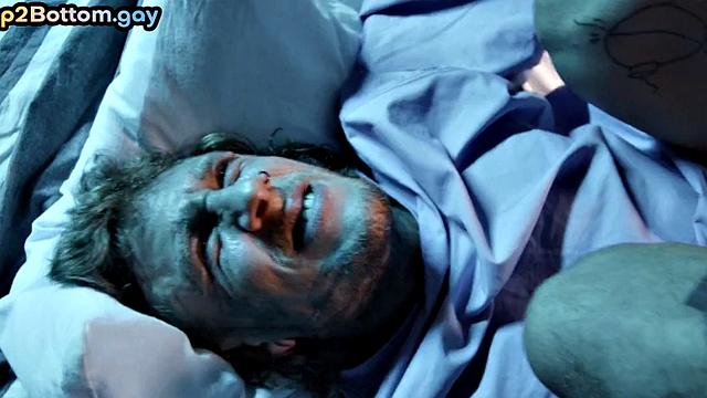 Bareback doctor fucks inked patient during medical check