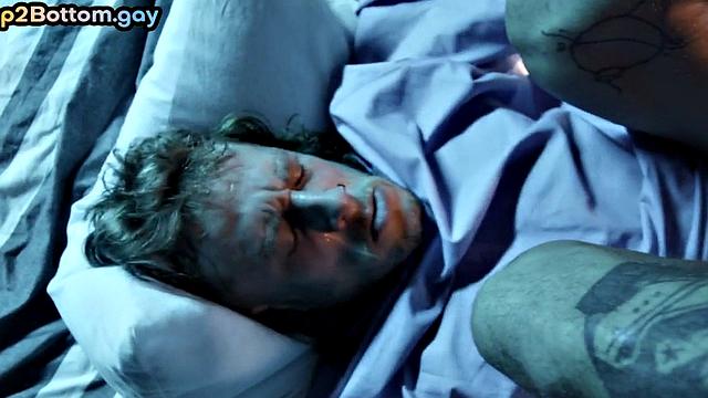 Bareback doctor fucks inked patient during medical check