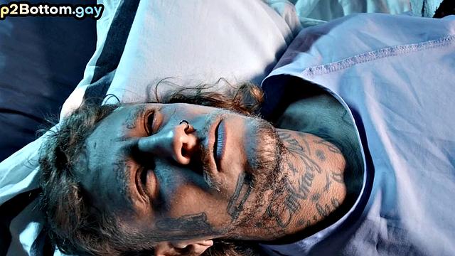 Bareback doctor fucks inked patient during medical check