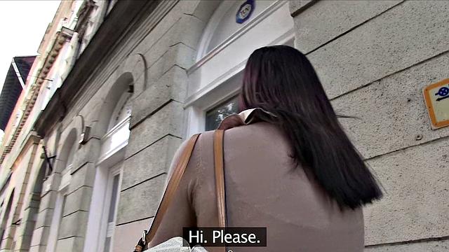 Bikini babe with a tattoo bends over for a rough fuck in European waters