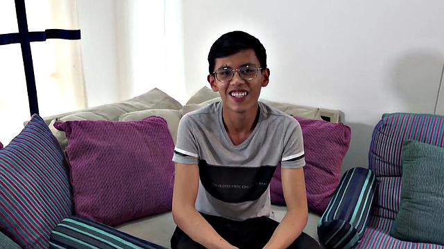 Skinny Hispanic 21yo twink rides BF at home after BJ