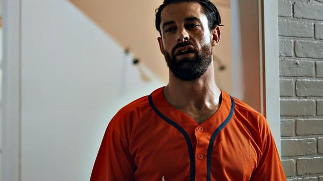 Muscular tattooed guy fucked in asshole in meeting room