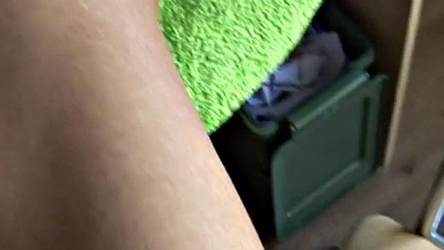 Blonde with pierced tits gets drilled in public office