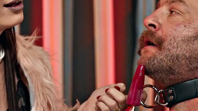 TS dominant small tits pornstar barebacked by sub in lingerie