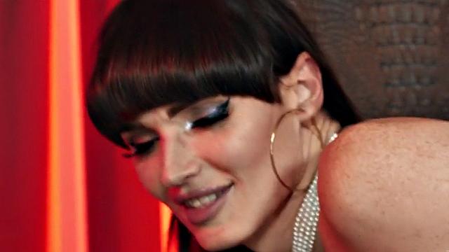 TS dominant small tits pornstar barebacked by sub in lingerie