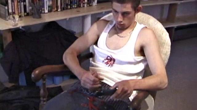 Skater boy Vince O'Neil strolls in after a long day on the board. He was hoping to pick up some chicks at the skate park, but comes back empty handed. So he puts his hand to work, and with a little help from his friend, he pumps out the cum load.