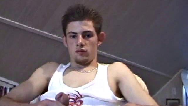 Skater boy Vince O'Neil strolls in after a long day on the board. He was hoping to pick up some chicks at the skate park, but comes back empty handed. So he puts his hand to work, and with a little help from his friend, he pumps out the cum load.