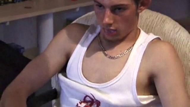 Skater boy Vince O'Neil strolls in after a long day on the board. He was hoping to pick up some chicks at the skate park, but comes back empty handed. So he puts his hand to work, and with a little help from his friend, he pumps out the cum load.