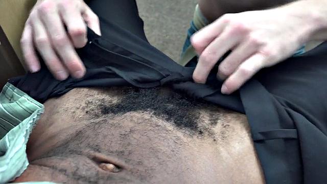 IR white stud gets fucked in POV by black in office