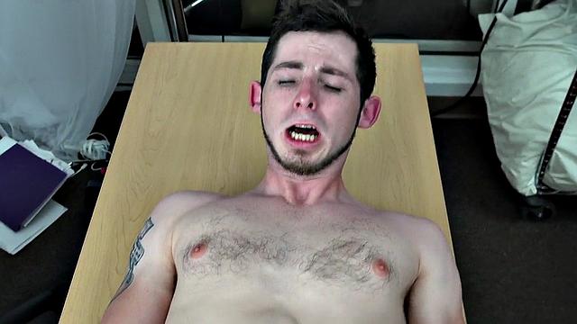 IR white stud gets fucked in POV by black in office