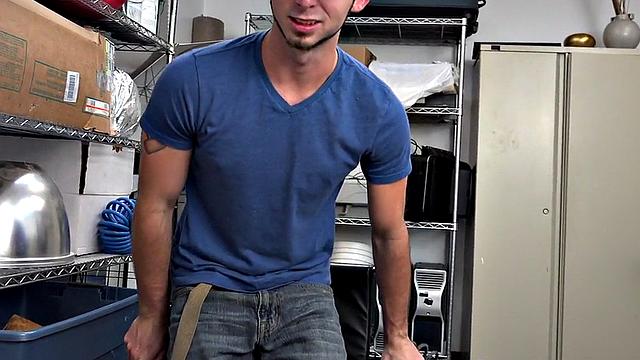 IR white stud gets fucked in POV by black in office