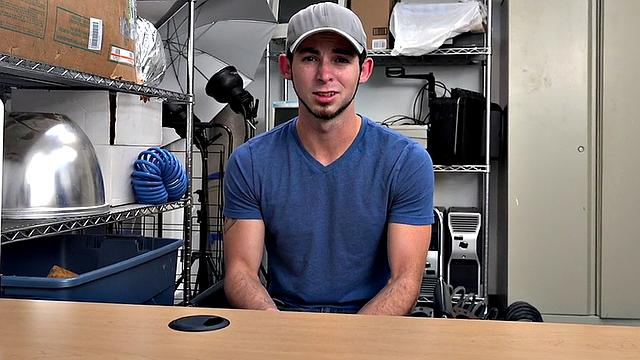 IR white stud gets fucked in POV by black in office