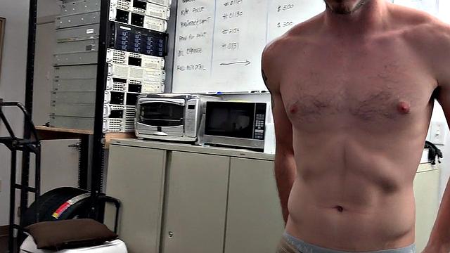 IR white stud gets fucked in POV by black in office