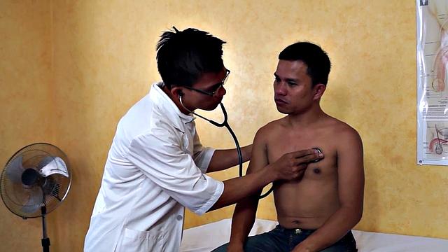 Analgaping Asian twink drilled by doc in the hospital