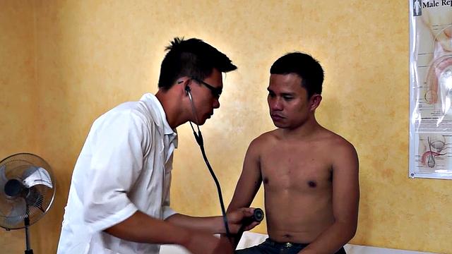 Analgaping Asian twink drilled by doc in the hospital