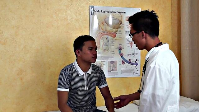 Analgaping Asian twink drilled by doc in the hospital