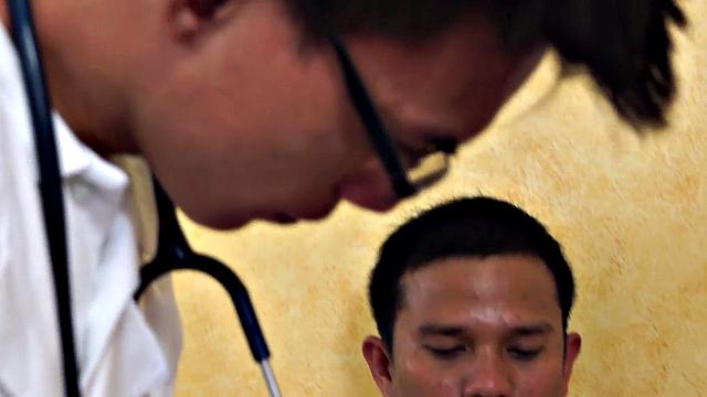 Analgaping Asian twink drilled by doc in the hospital