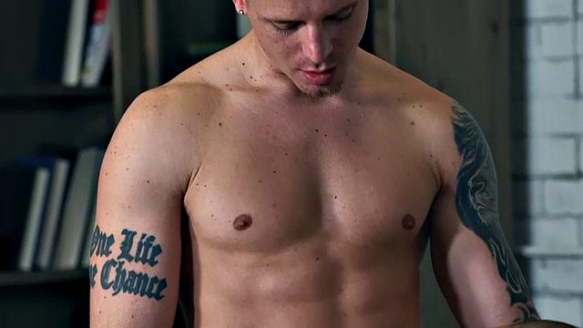 Bisexual menage a trois with curly beauty