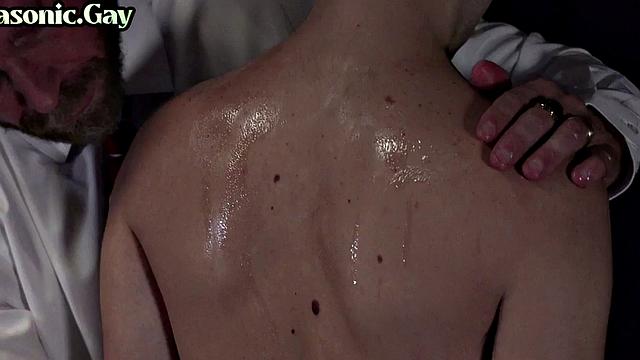 Religious skinny twink toyed by mason DILF before handjob