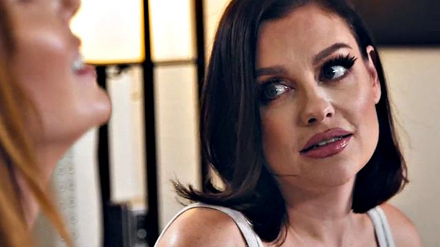 A tattooed MILF tongue and finger her GF's wet pussy and tight ass