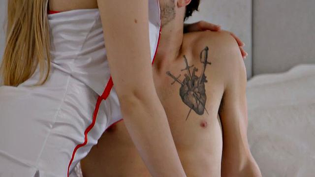 Nasty nurse fucked by stiff dick in wet pussy