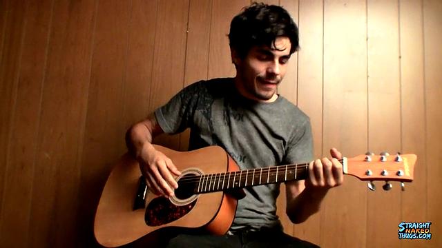 Devin Reynolds Shows Off Guitar Skills And Stroking Skills