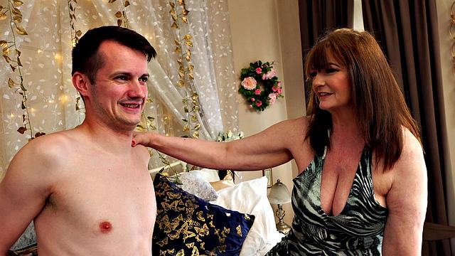 Hubby's late, but 60-year-old Ava has a young date