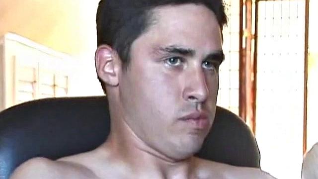 Mark Summit sits in front of the tube, watching a porn video, and begins jerking off to a chix flick. After stroking with determination, and edging himself a few times, Mark's cock erupts with a sizable cum load.