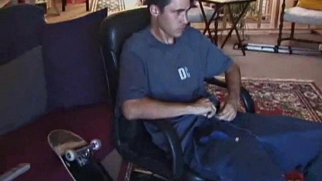 Mark Summit sits in front of the tube, watching a porn video, and begins jerking off to a chix flick. After stroking with determination, and edging himself a few times, Mark's cock erupts with a sizable cum load.