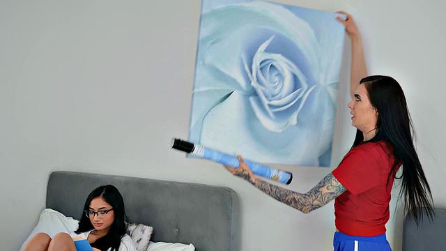 Watch these tattooed lesbians get their trimmed pussies licked and fingered in Cat Fight