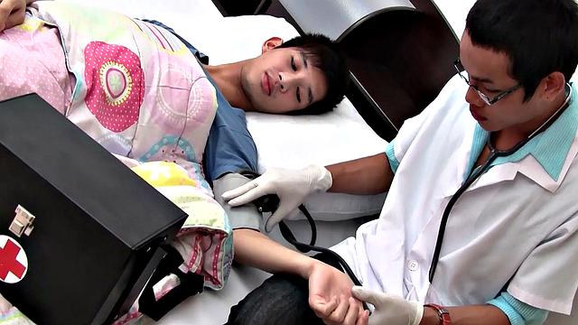 Asian twink barebacked by doctor during home visit