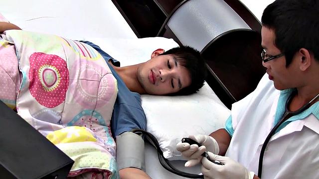 Asian twink barebacked by doctor during home visit