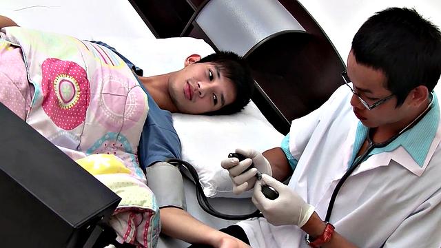 Asian twink barebacked by doctor during home visit