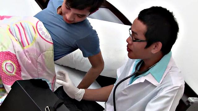 Asian twink barebacked by doctor during home visit