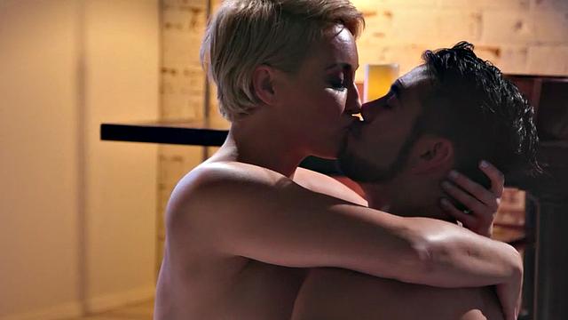 Titfucking massaging MILF fucked in cunt in missionary