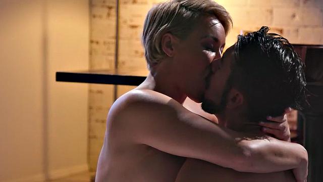 Titfucking massaging MILF fucked in cunt in missionary