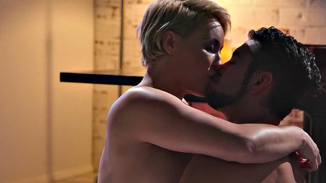 Titfucking massaging MILF fucked in cunt in missionary