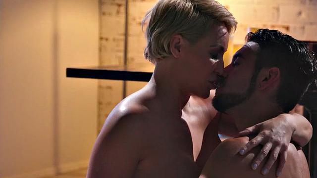 Titfucking massaging MILF fucked in cunt in missionary