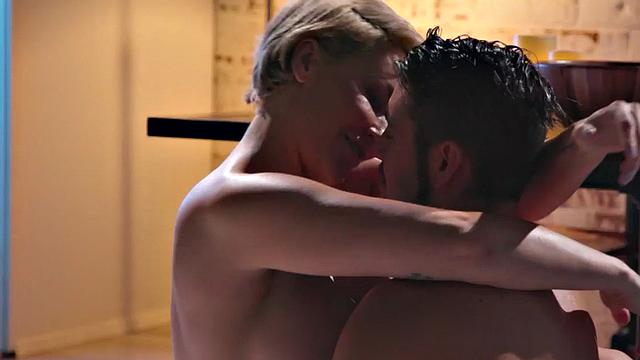 Titfucking massaging MILF fucked in cunt in missionary